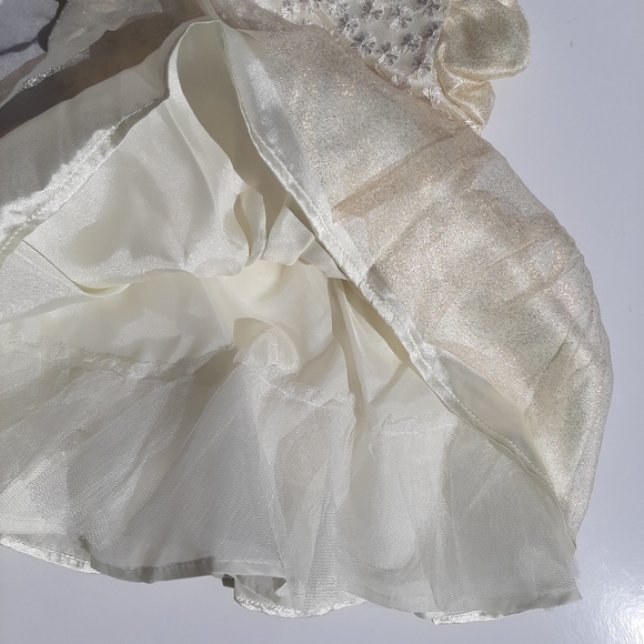 George Gold/White Shimmer Dress 6-9 Months - Picture 6 of 6